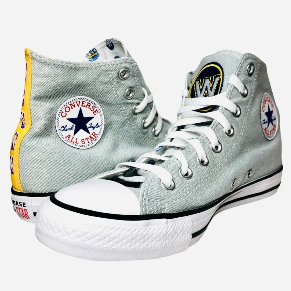 Converse Mens Warriors Golden State Chucks CTAS Hi Top NBA Custom Size 7.5